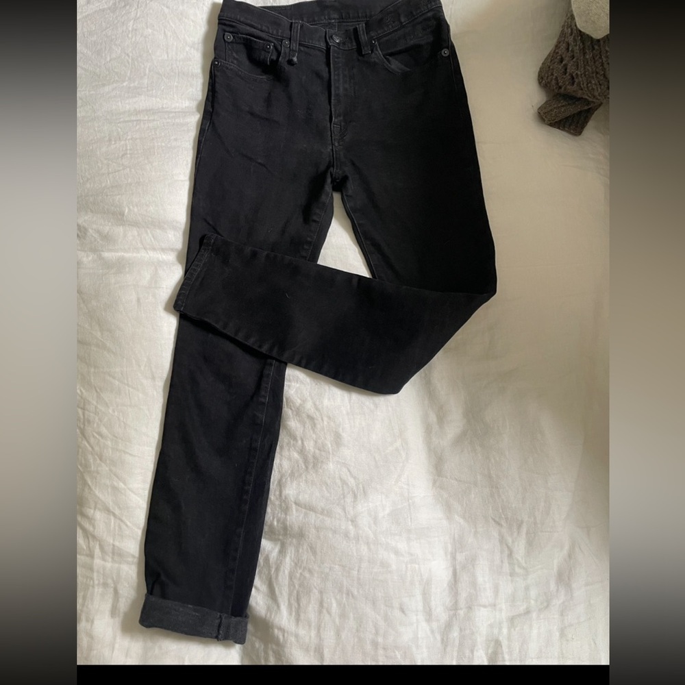 R13 Skinny Stretch Black Moto Jean